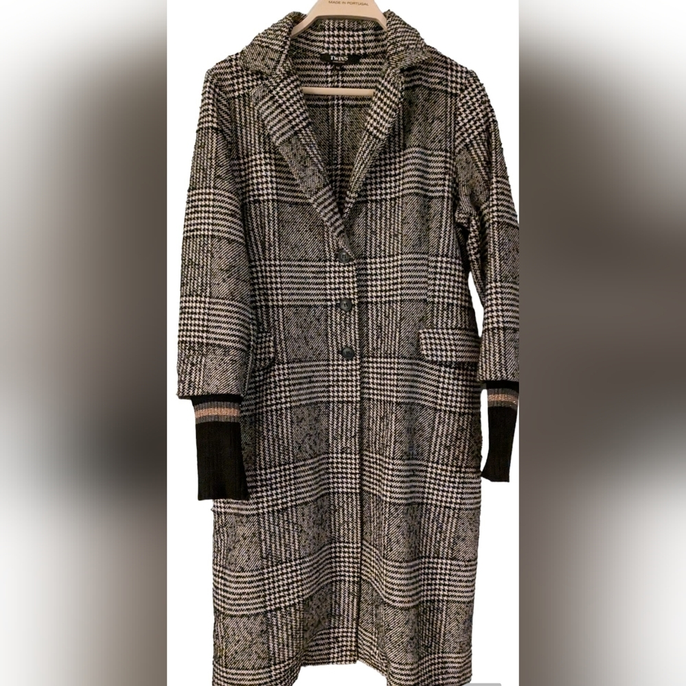 Twins Classic Coat plaid  size M made in Italy